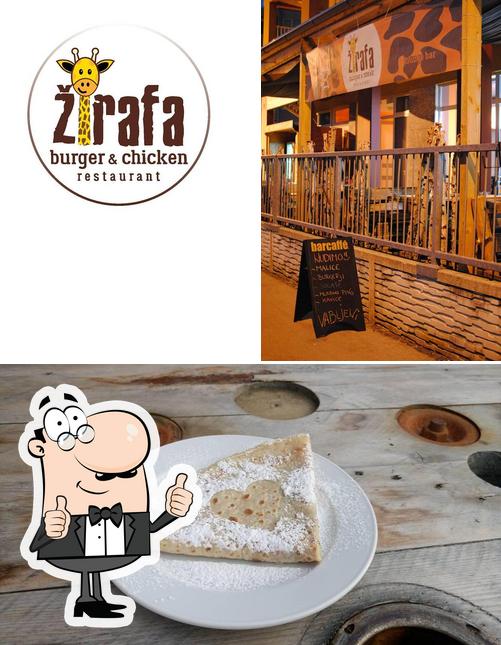 Look at this picture of Zirafa burger Kamnik