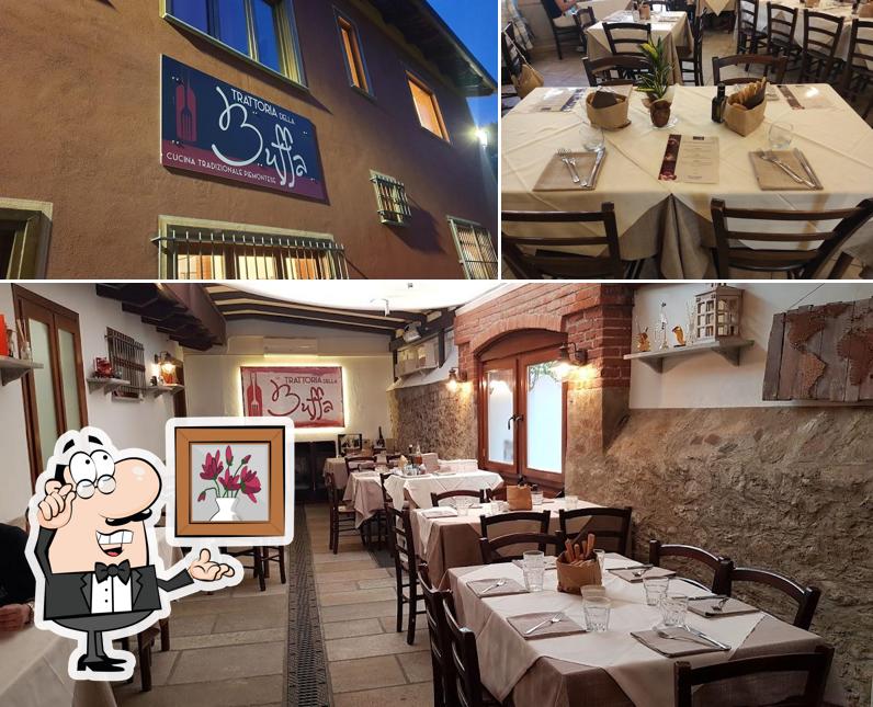 Gli interni di Trattoria della Buffa