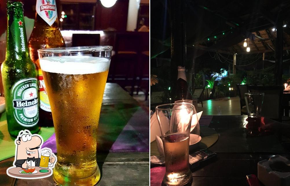 You can get a pint of light or dark beer