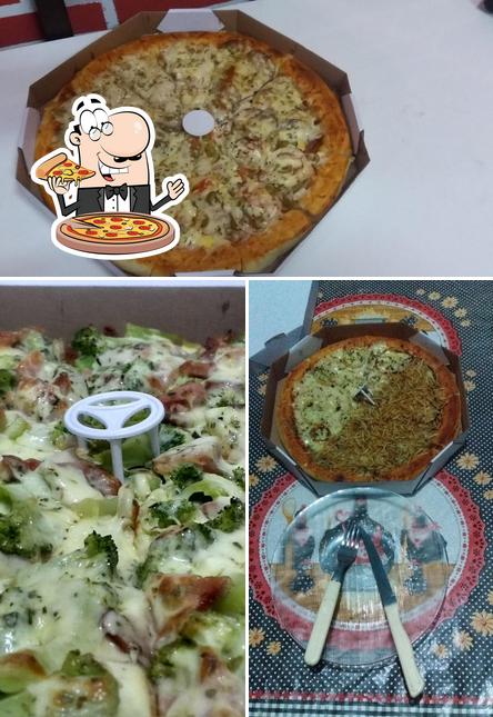 Escolha pizza no Pizzaria Röhsmann