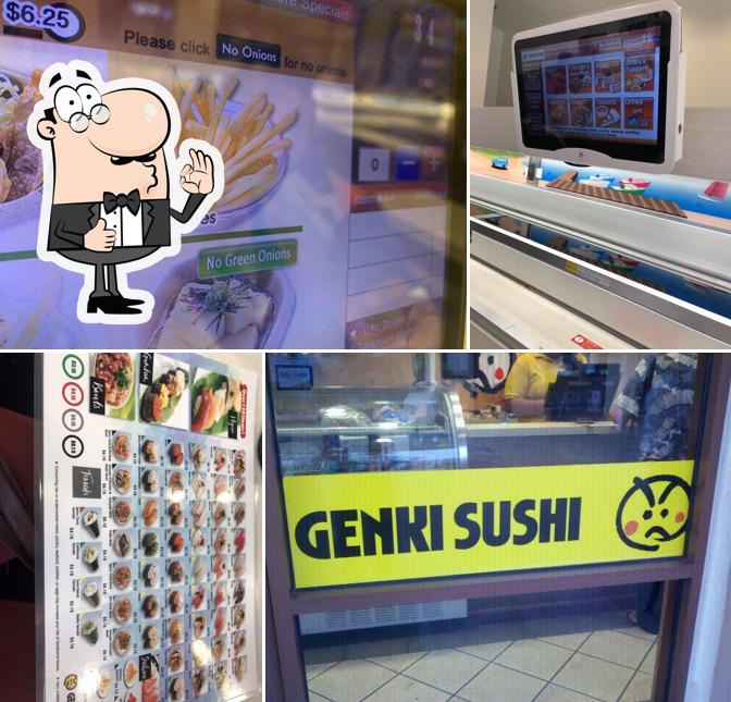 See this picture of Genki Sushi