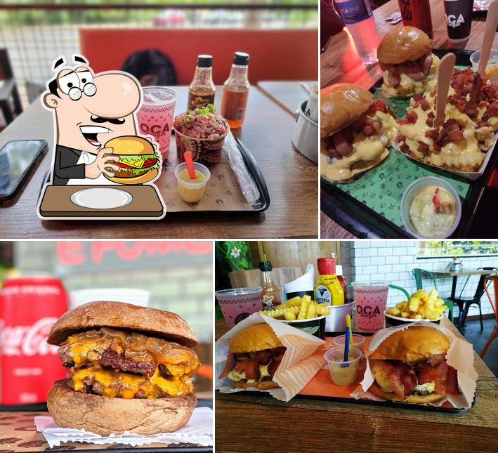 Experimente um hambúrguer no Oca Burger Campolim
