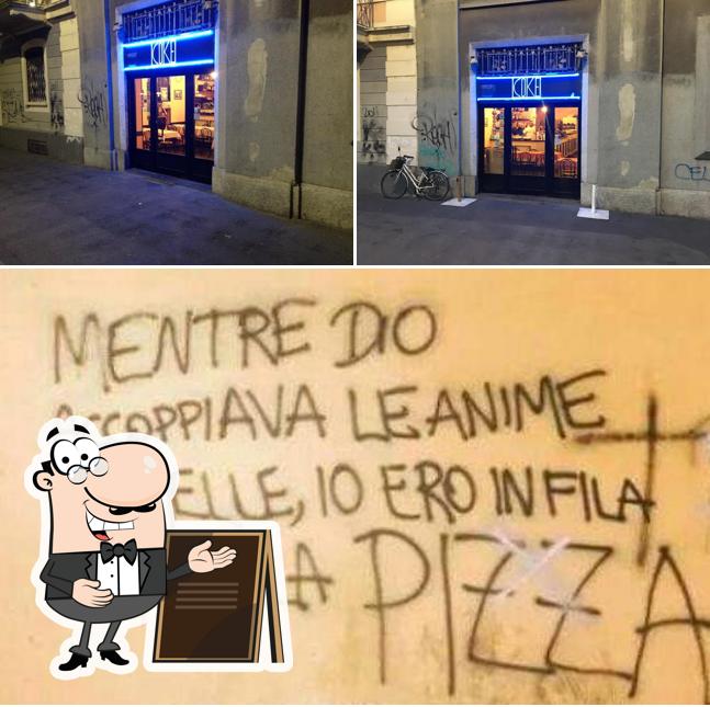 Las imágenes de exterior y pizarra en Coke Pizzeria