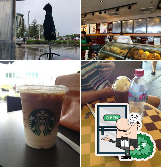 The image of Starbucks Broadbeach’s exterior and drink