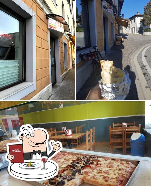 Tra le diverse cose da PIZZERIA AL CAMPANILE si possono trovare la cibo e interni