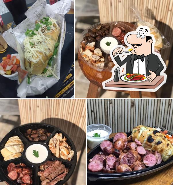 Chicão churrasquinho no pão de alho