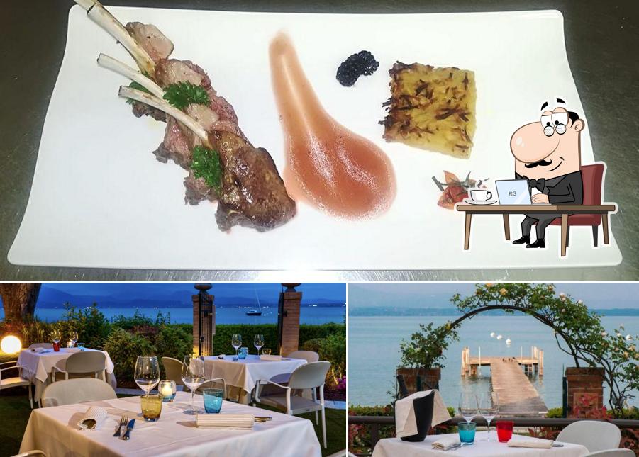 La immagine della interni e cibo di Ristorante Rivalago