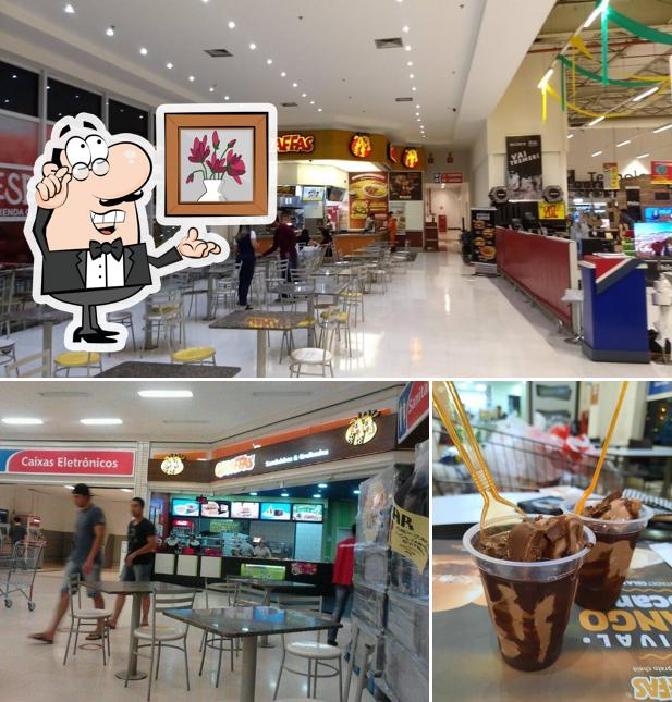 A imagem do Giraffas Assaí Estação Park Shopping’s interior e sobremesa