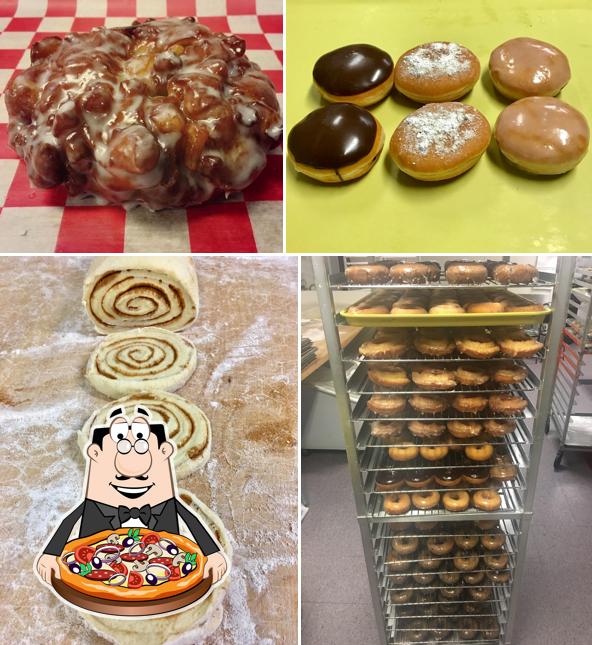 Try out pizza at The Doughnut Cafe & Coffee House