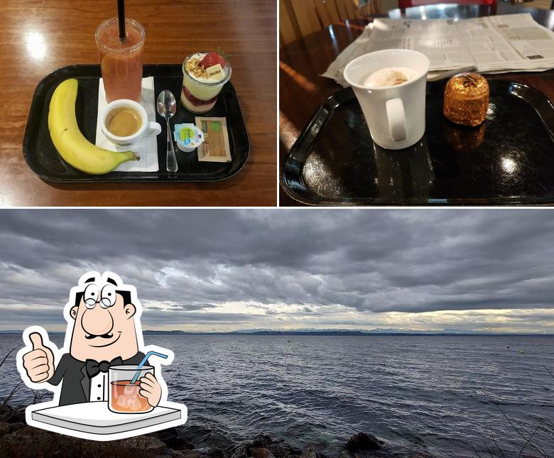 Dai un’occhiata alla immagine che raffigura la bevanda e esterno di Coop Restaurant Neuchâtel La Maladière