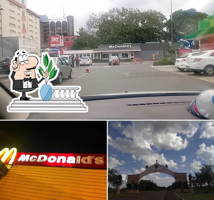 Desfrute da vista do exterior McDonald's