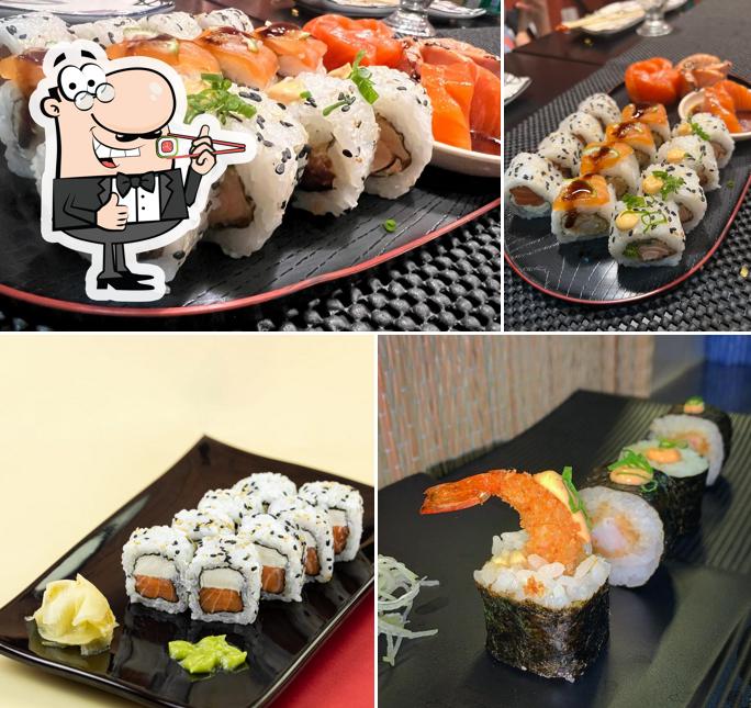 Escolha diferentes opções de sushi