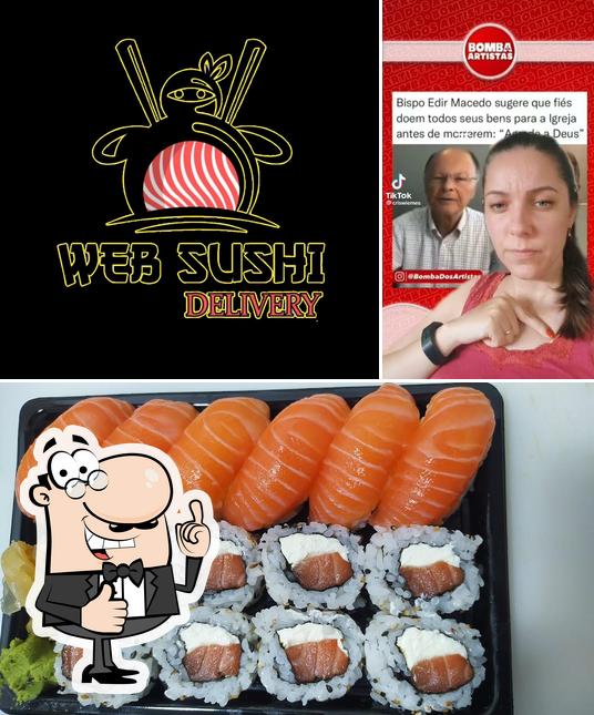 Look at the image of web sushi delivery