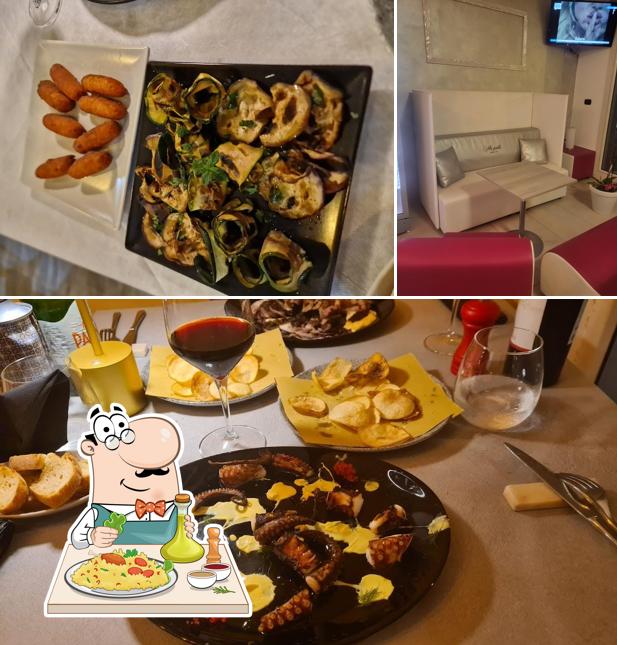 Tra le diverse cose da Megusta - Ristorante di pesce si possono trovare la cibo e interni