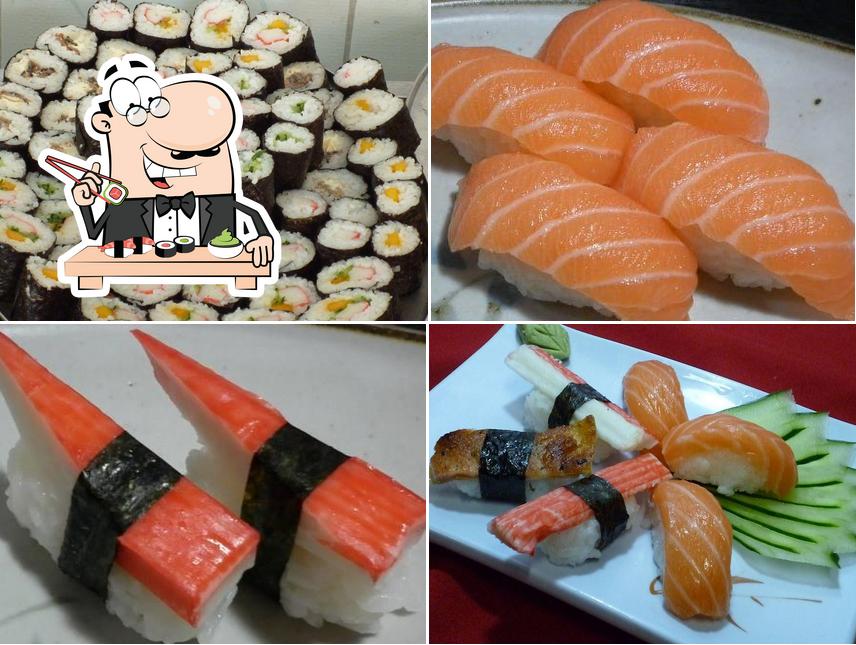 Prove diferentes opções de sushi