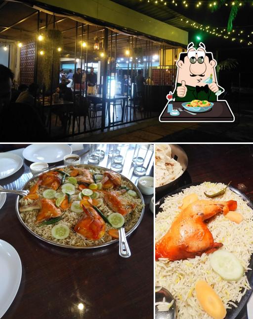This is the picture showing food and exterior at Foodies Hub