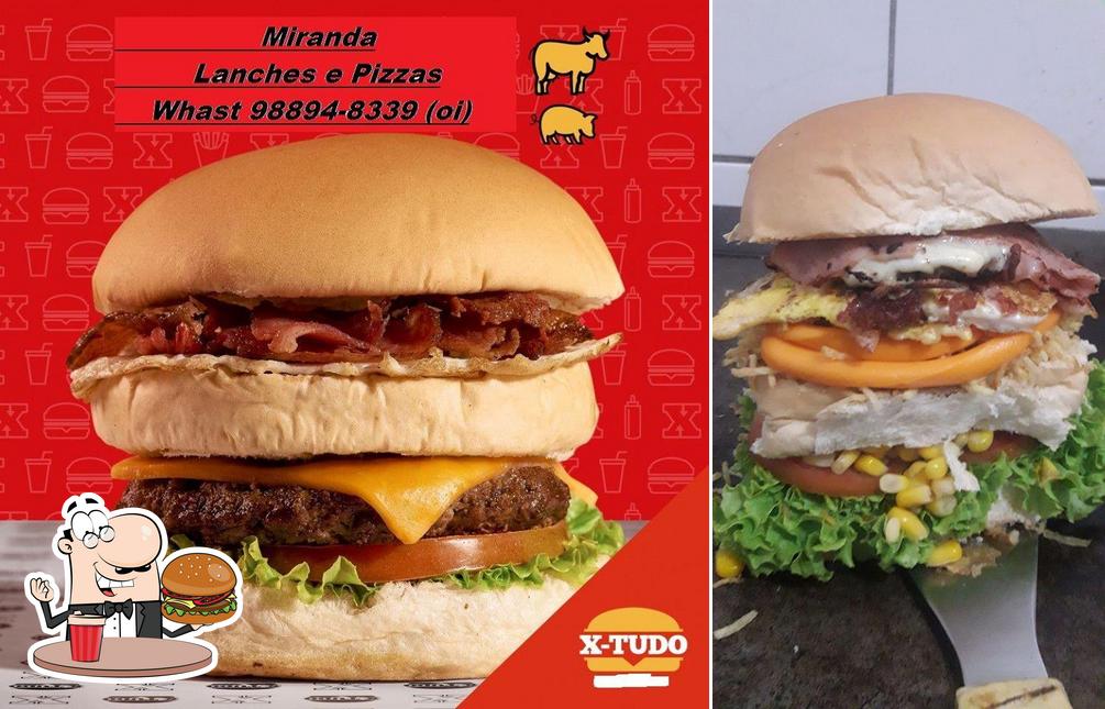Peça um hambúrguer no Miranda Lanches e Pizzas