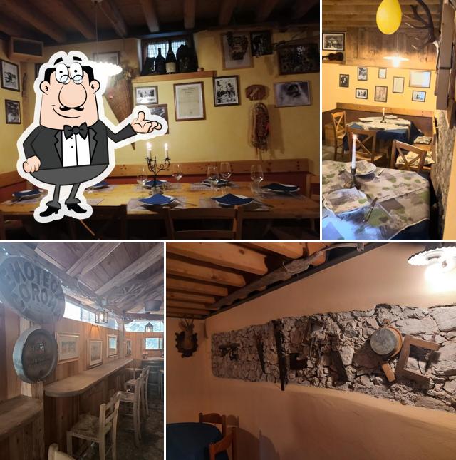 Gli interni di Enoteca da Corona