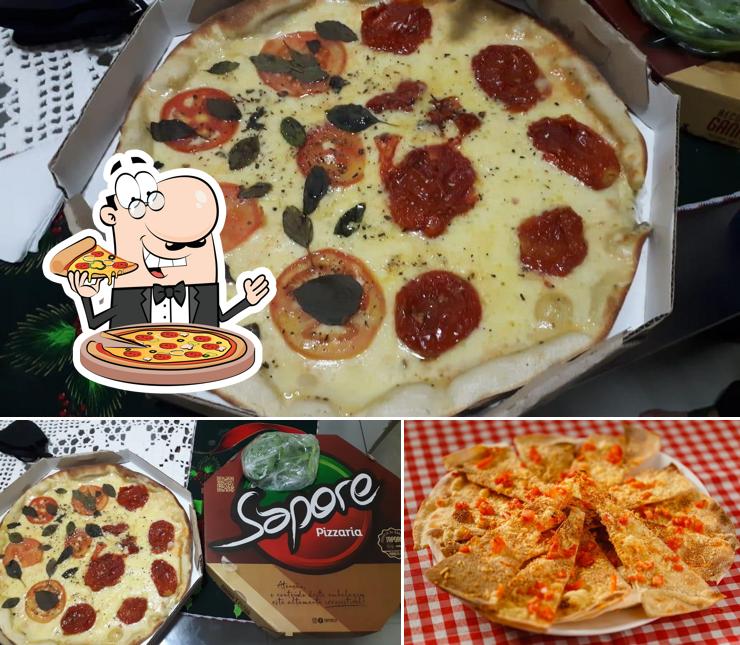 Experimente pizza no Sapore Restaurante e Pizzaria - São Mateus