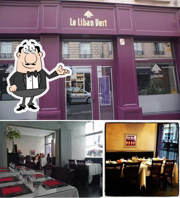 The interior of Le Liban Vert