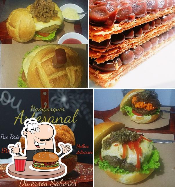 Consiga um hambúrguer no Bavarois Café Confeitaria