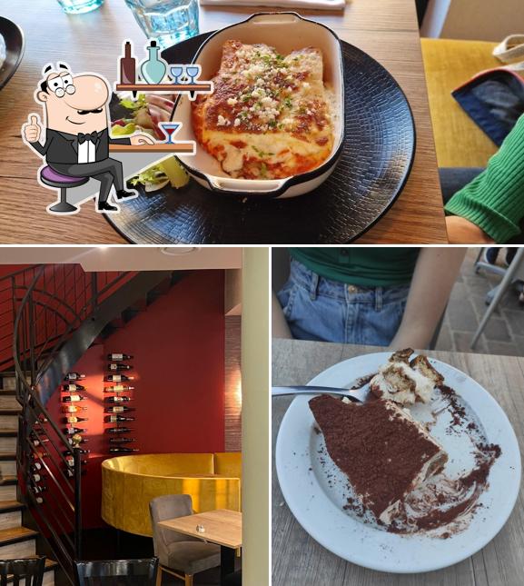 La intérieur et nourriture du restaurant