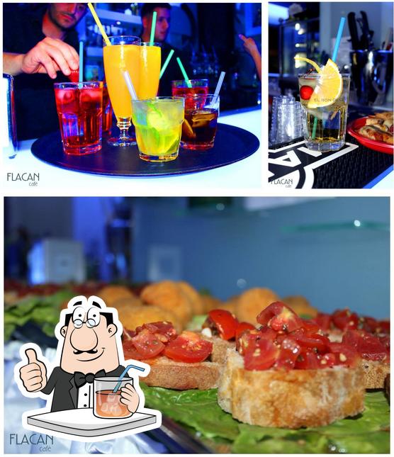 Questa è la immagine che presenta la bevanda e cibo di Flacan Cafè - Lounge Bar è Aperitiv Day