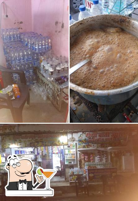 The photo of drink and interior at Jitendra Tea Stall