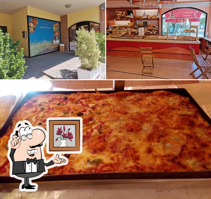 Tra le varie cose da Panificio Alinovi si possono trovare la interni e pizza