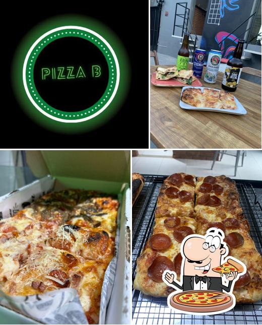 No Pizza B - Pizzaria Romana, você pode provar pizza