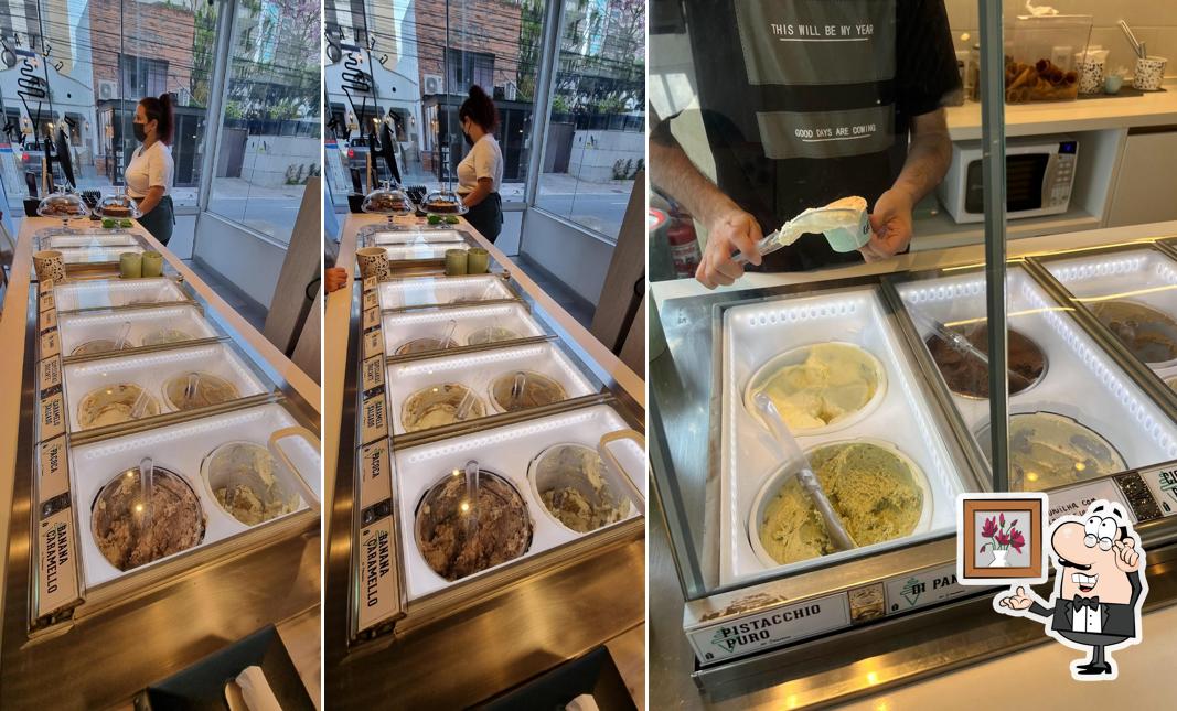 O interior do Gelato Di Panna - Centro