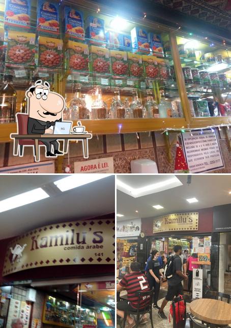 O interior do Kamilu's Comida Árabe