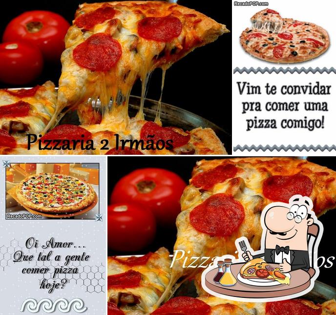 Escolha pizza no Pizzaria 2 Irmãos