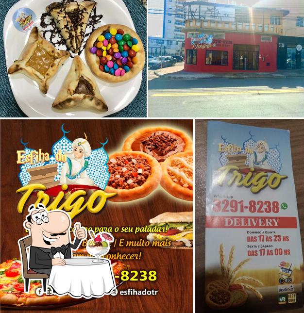 Esfiha do Trigo Pizzas e Esfihas serve uma escolha de pratos doces