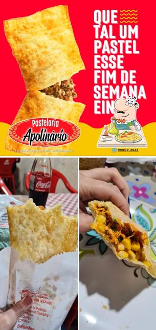 Sanduíche de carne de porco desfiada em Pastelaria Apolinário