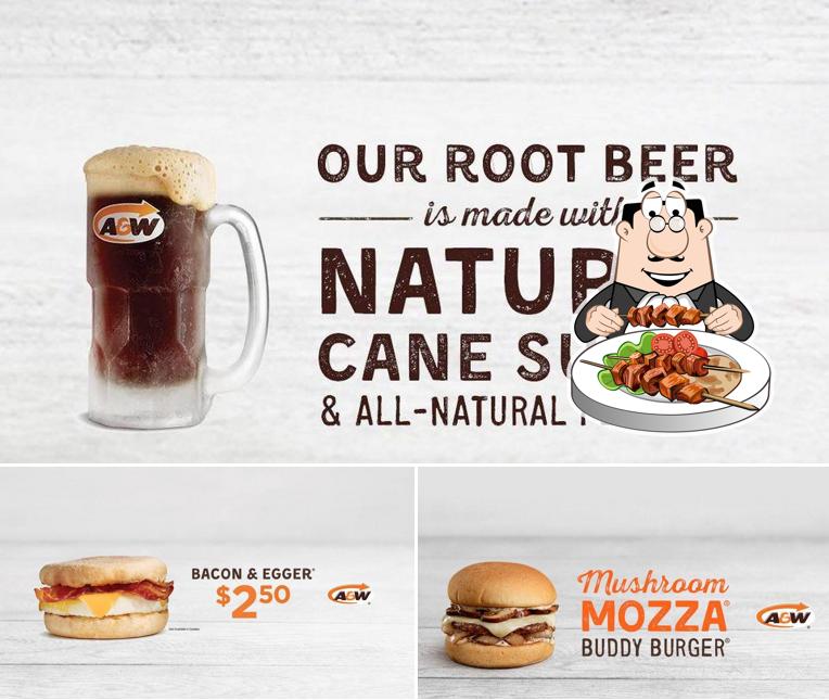 L’image de la nourriture et bière de A&W Canada’s