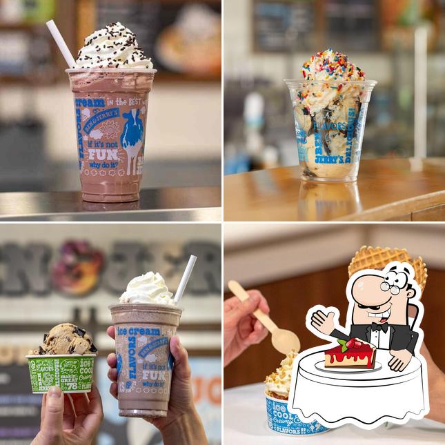 Ben & Jerry's serves a range of sweet dishes