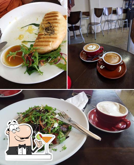 This is the photo showing drink and food at Coffee Plus Cafe