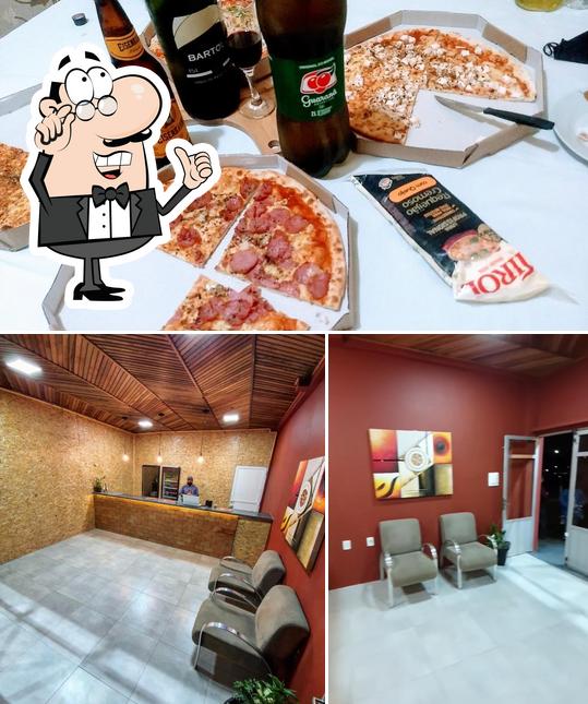 Esta é a imagem ilustrando interior e pizza no Pizza 10