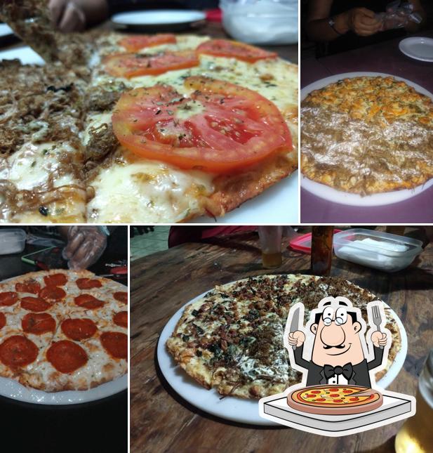 Escolha pizza no Pizzaria Crocante Massa Fina Oliveira da Barra