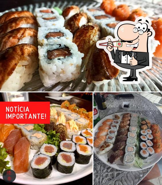 Peça diferentes opções de sushi