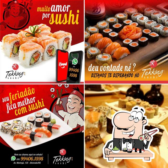 Peça diversas opções de sushi