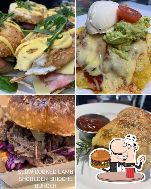 Get a burger at Foragers Cafe