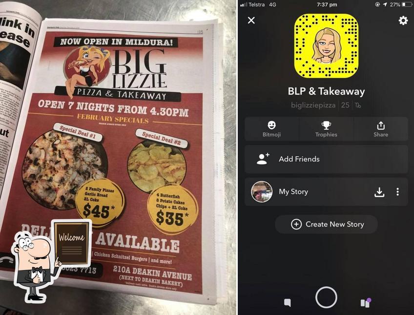 Big Lizzie Pizza & Takeaway (Mildura) in Mildura Restaurant menu and