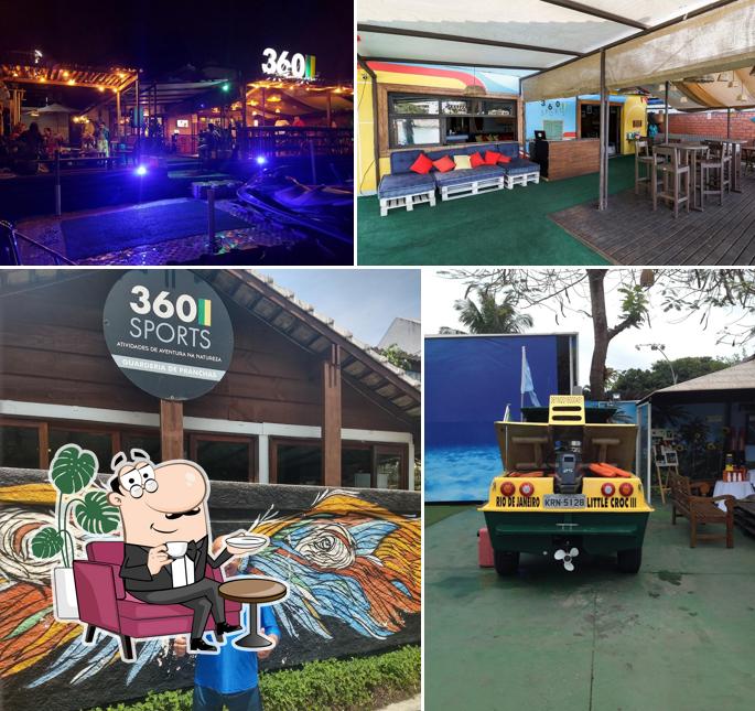 Sente em uma das mesas no 360 Sports Bar & Restaurante - Barra da Tijuca