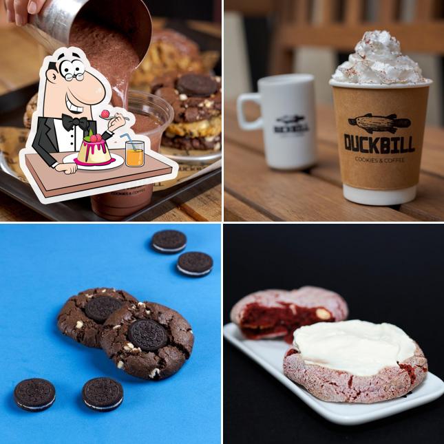 Duckbill Cookies & Coffee serve uma seleção de sobremesas