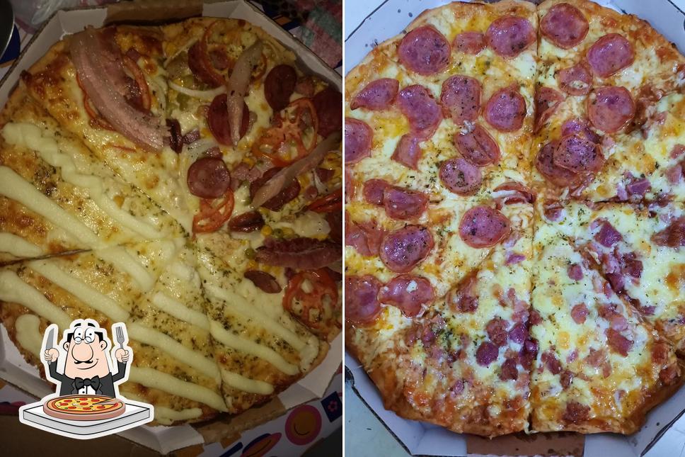 Peça diferentes variedades de pizza