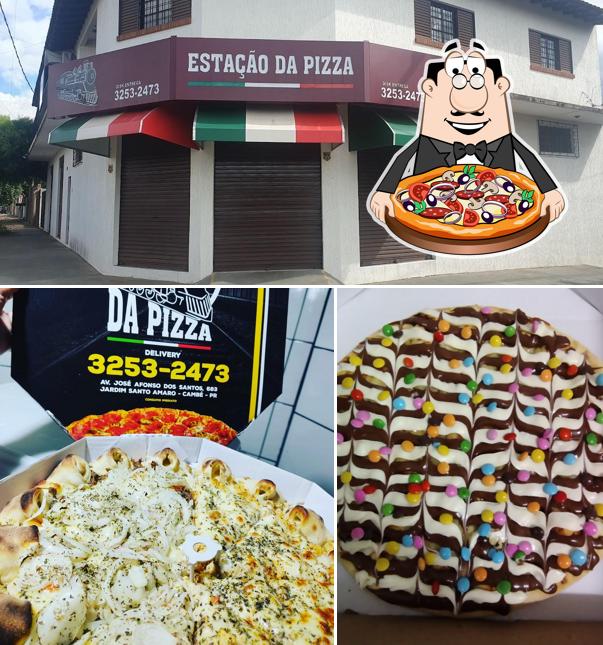 No Pizzaria Estação da Pizza, você pode provar pizza