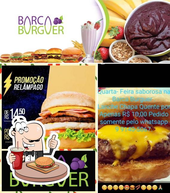 Peça um hambúrguer no Barca Burguer