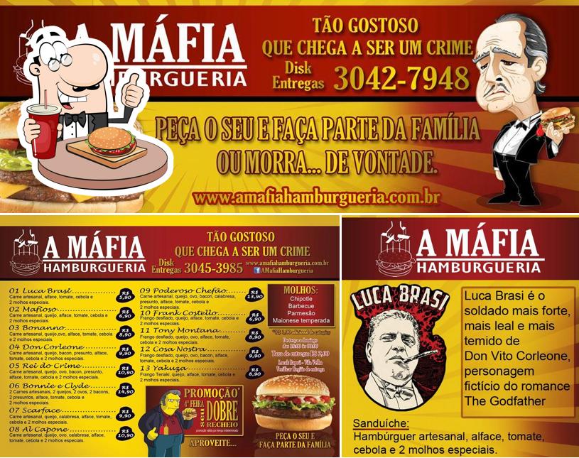 Hambúrguer em A Máfia Hamburgueria